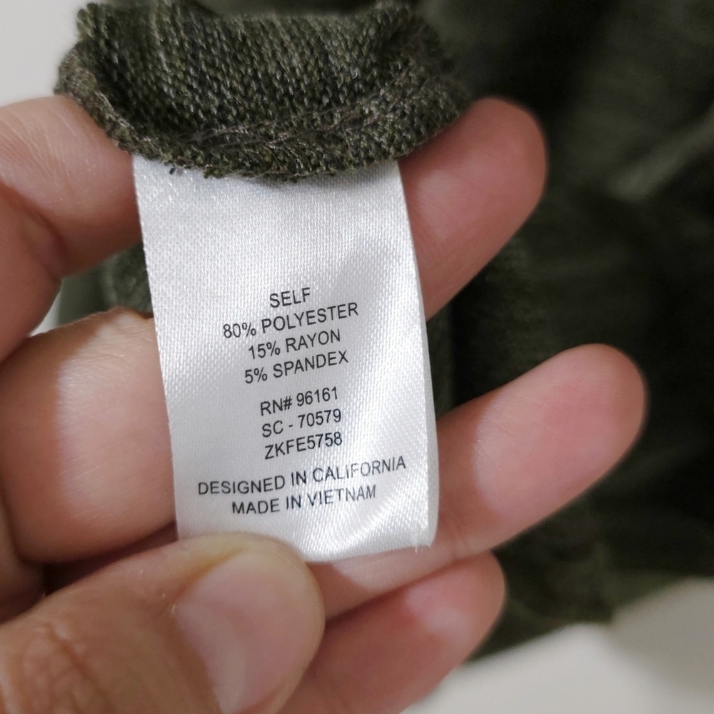 ✨️4/$20. Juniors NWOT Olive Space Dye Knit Sweetheart Neck A-Line Mini Dress - Picture 9 of 13